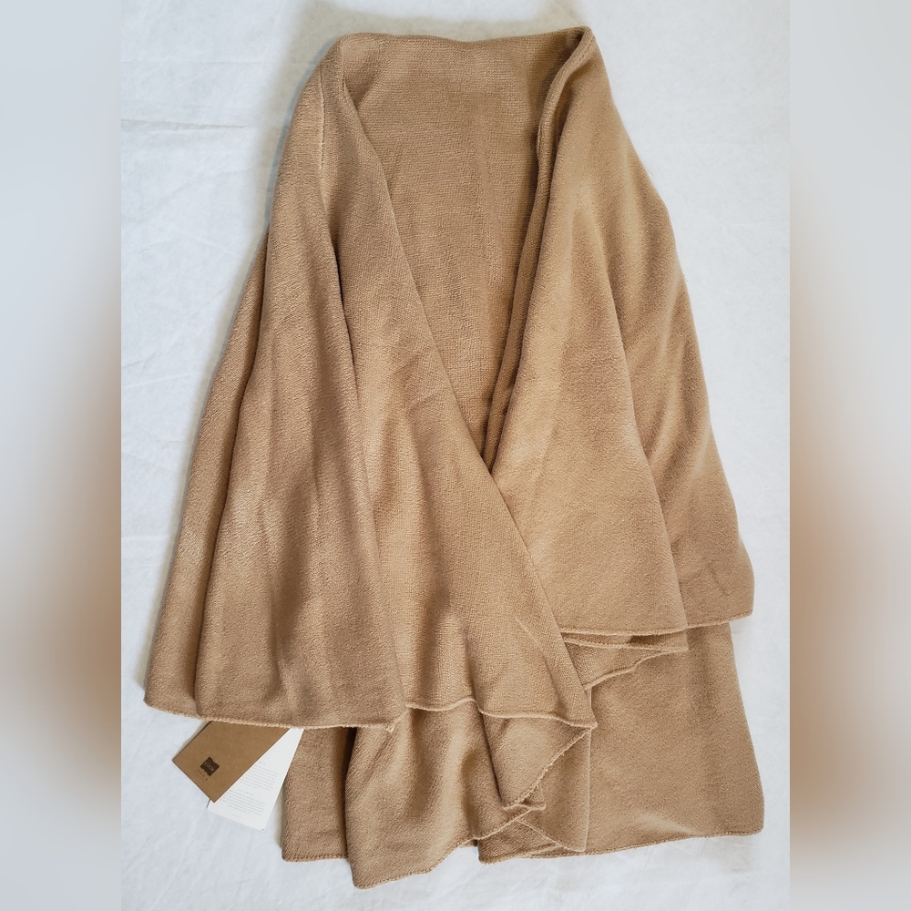 Women's Look By M Cozy Tan Shawl Sweater One-Size